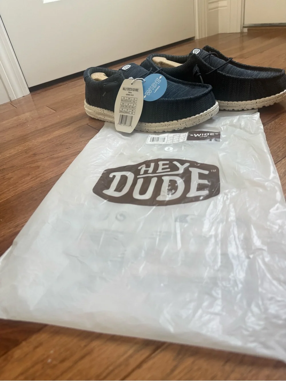 Hey Dude Navy Knit Slip-On Loafers